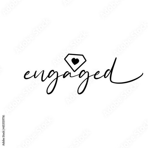 Engaged Vector Design on White Background