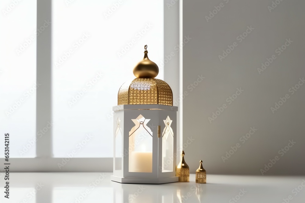 Eid mubarak and ramadan kareem greetings with islamic lantern and mosque. Eid al fitr background Eid mubarak and ramadan kareem greetings with islamic lantern and mosque. Eid al fitr background