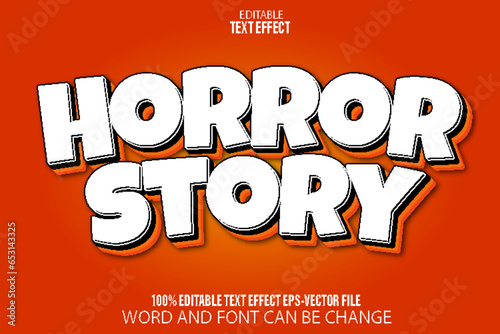 Horror Story Editable Text Effect Flat Gradient Style