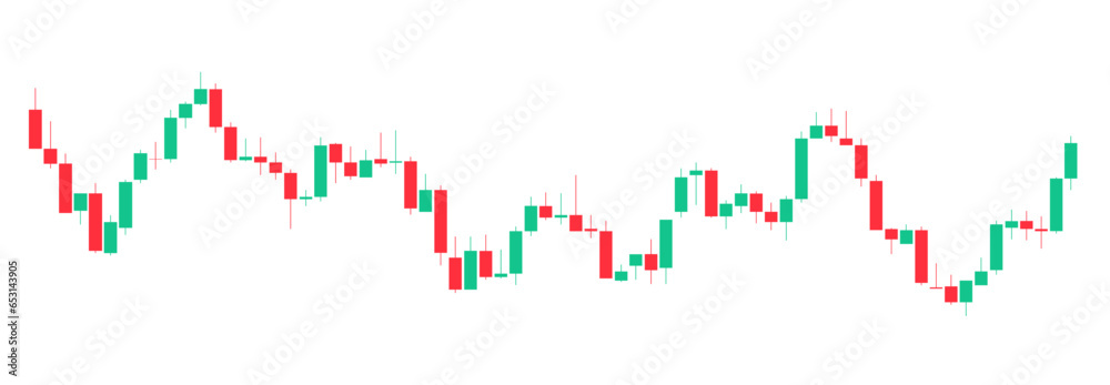 Trading of stock Chart red and green Background template. trade Chart of forex, cryptocurrency, stock market and Binary option with Candles and indicators. Exchange buy sell in financial market.