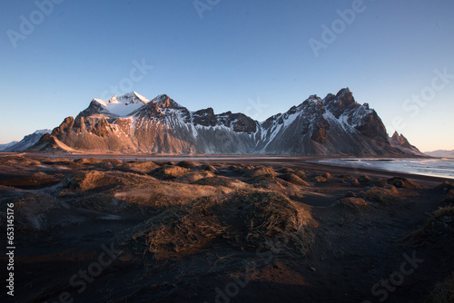 amazing landscape shot of stokksnes peninsula, iceland