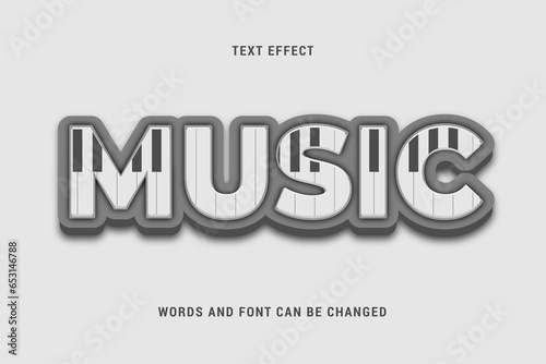 music piano text effect editable eps cc photo