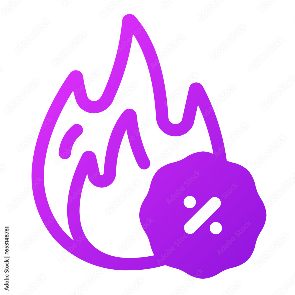 Hot Deal Gradient Icon Hot Deal Gradient Icon