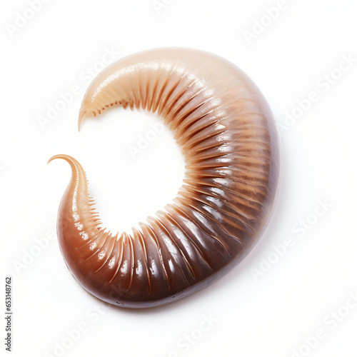 Horseshoe worm isolated on white background