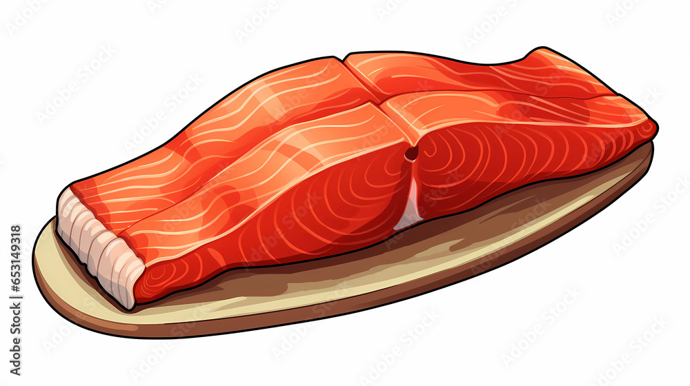 Hand drawn cartoon fresh salmon illustration
Hand drawn cartoon fresh salmon illustration