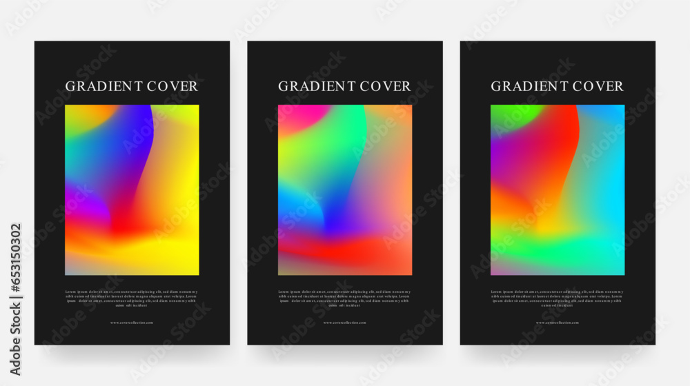 Modern Mesh Gradient Abstract Design Cover Collection