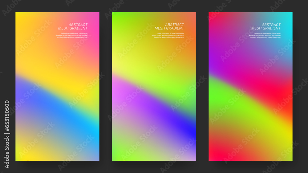 Colorful Mesh Gradient Background Instagram Social Media Post Story Template