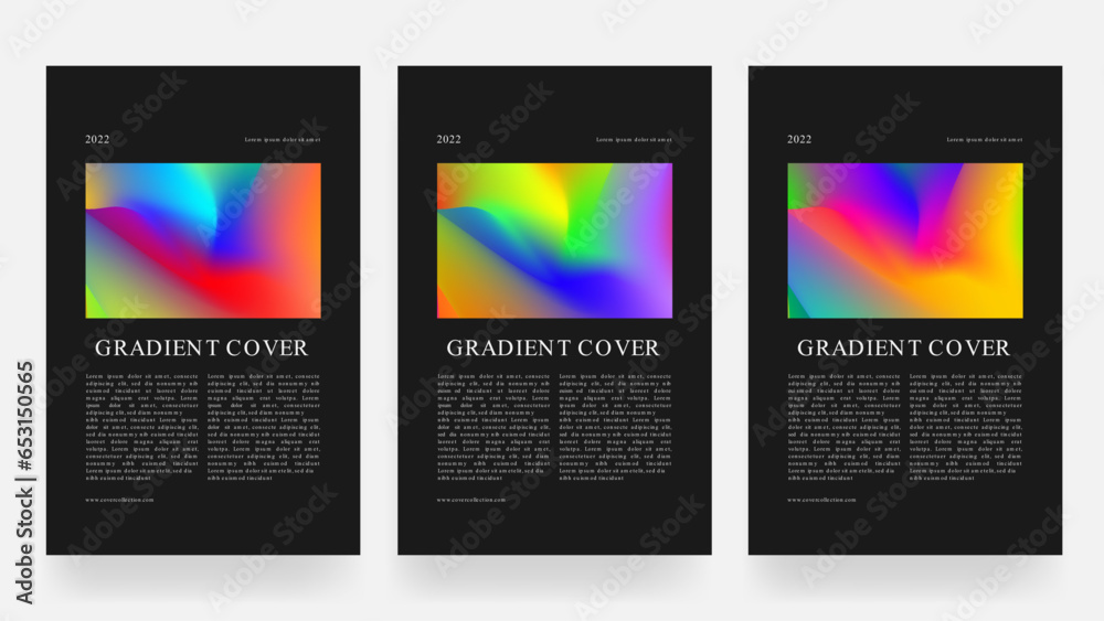 Vibrant Mesh Gradient Abstract Design Cover Collection