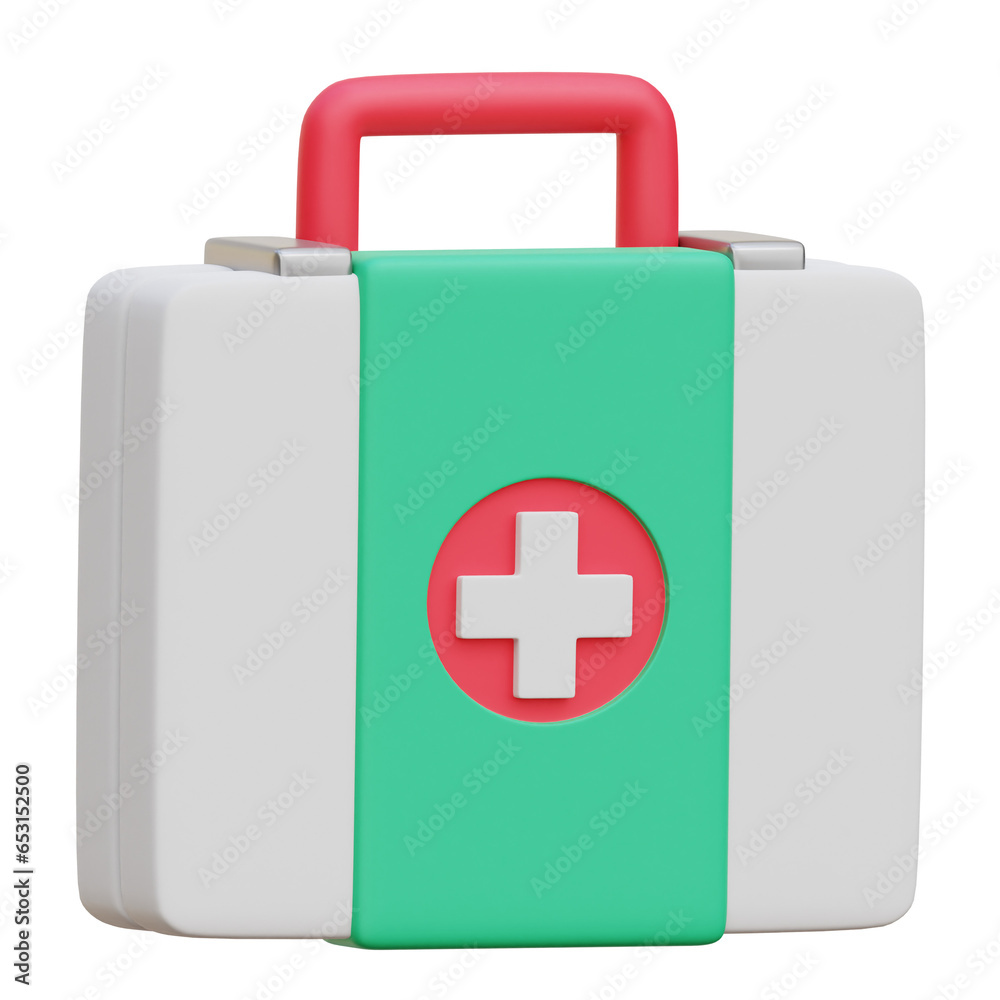 Fototapeta premium First Aid 3d Icon Illustrations