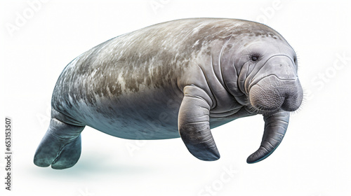 Manatee isolated on white background