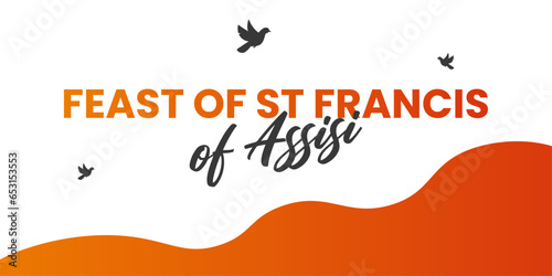 Feast of St Francis of Assisi. Religion vector illustration design, Saint Francis of Assisi. photo