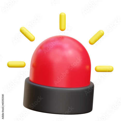 Ambulance siren 3d Icon Illustrations