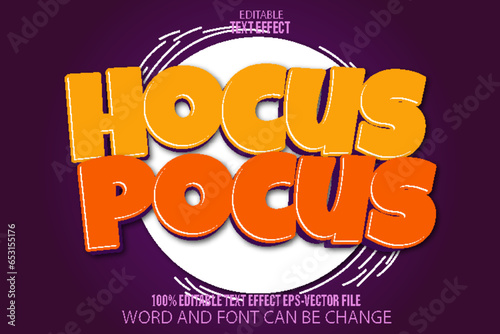 Hocus Pocus Editable Text Effect Flat Gradient Style