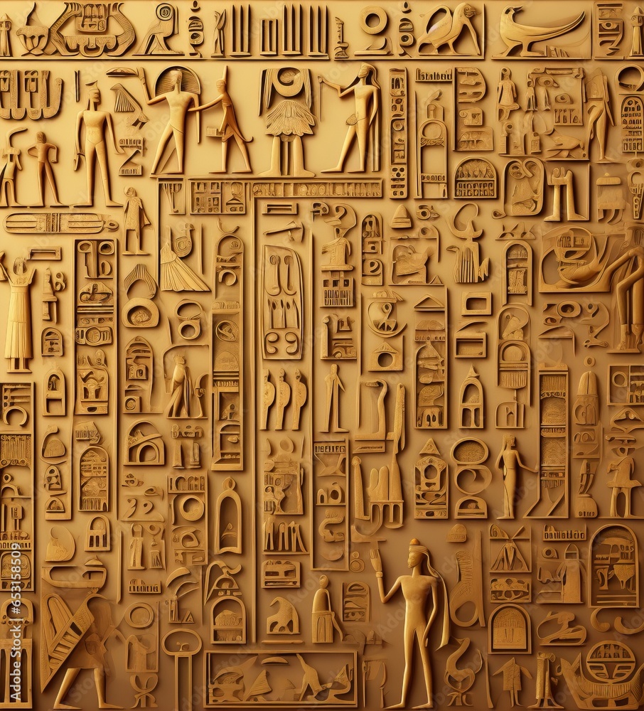 Obraz premium Hieroglyph background