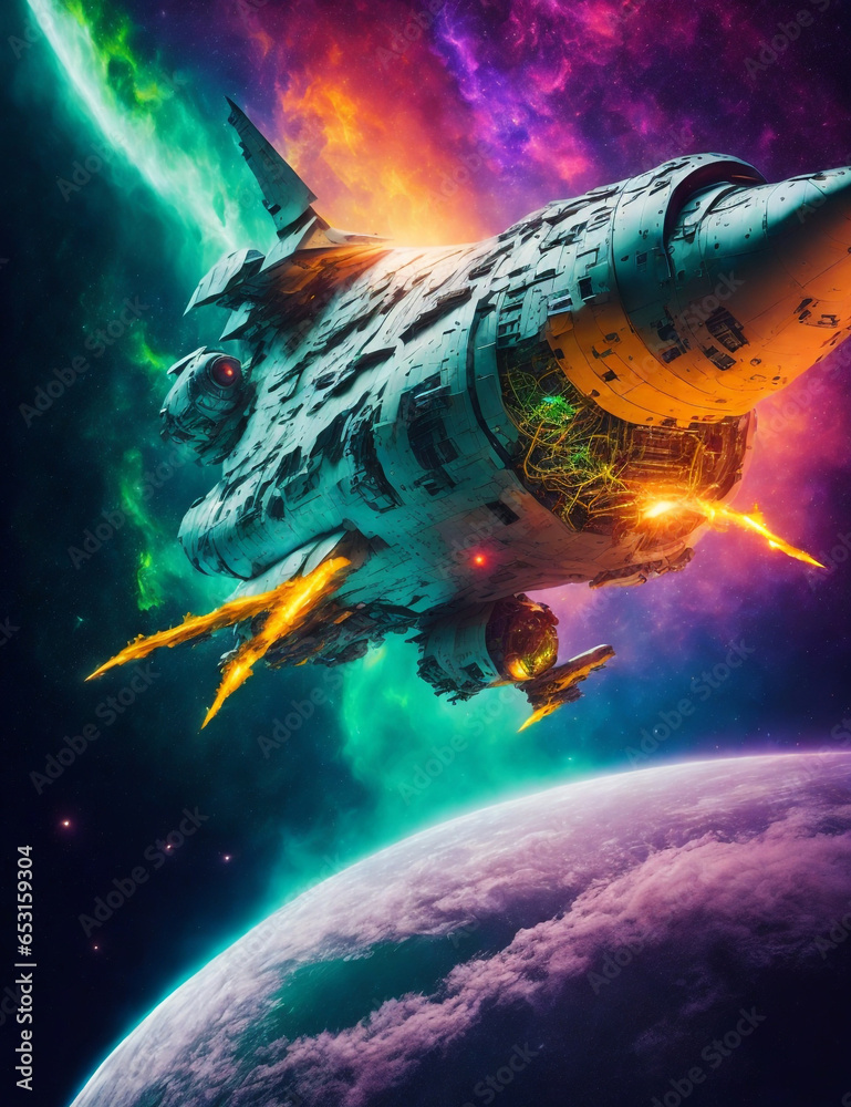 Obraz premium abstraction astronaut space planet