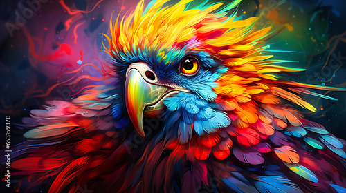 Vibrant plumage of a tropical bird © SK