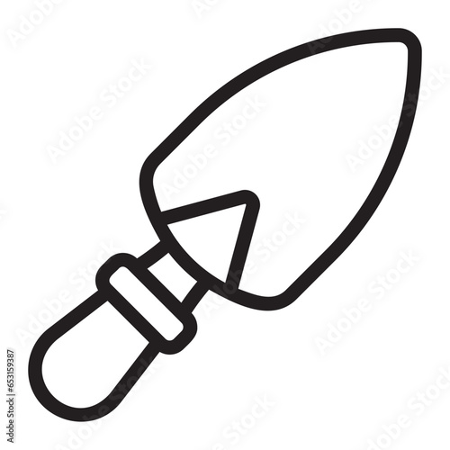 trowel line icon