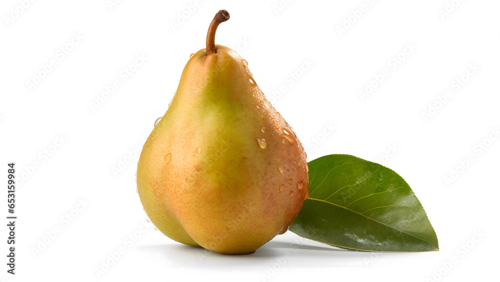 Fresh pear on transparent background