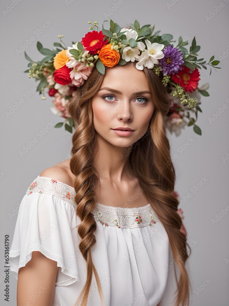 Portrait of a beautiful young slavic woman.
