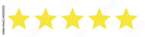 five stars icon set    5 star icon   feedback rating icon   Customer feedback concept