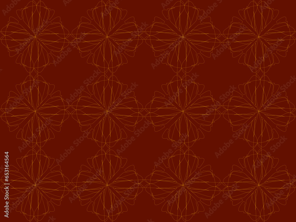 seamless pattern with red flowers