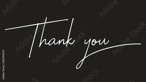 Thank you white text black background. Thank you white handwritten sign. White calligraphy thank you.