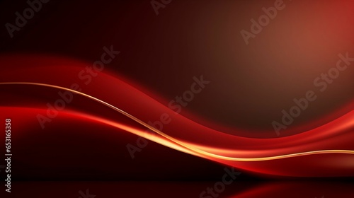 copy space red background with red and golden lines with glow effect 