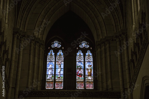 stained glass window © worm_ flag