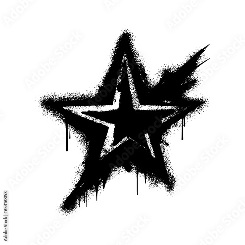 Spray Star Graffiti Spray isolated on white background.