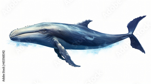 Polit whale isolated on white background
