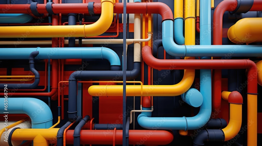 Multi-colored pipes
