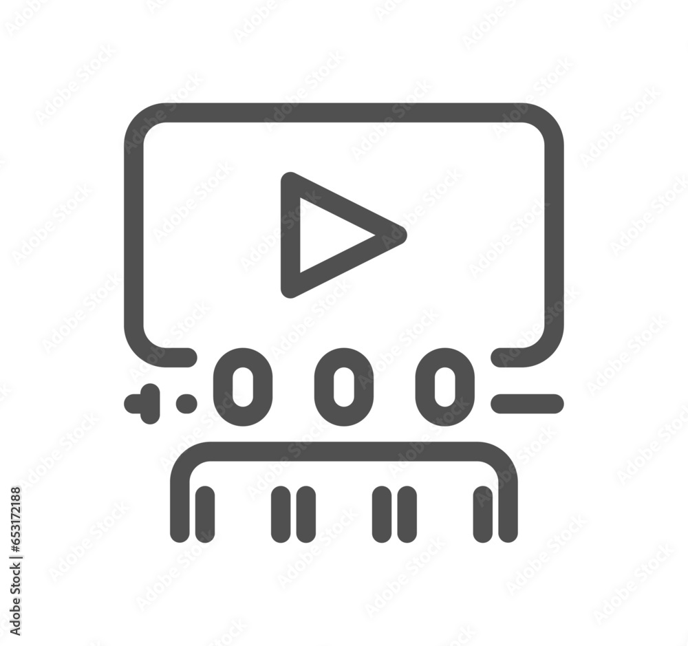Online education related icon outline and linear vector. Online education related icon outline and linear vector.