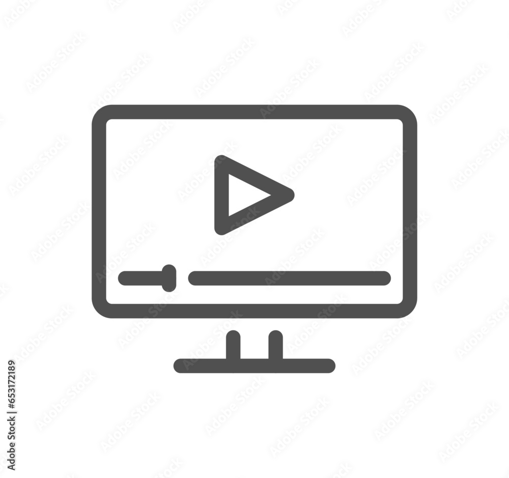 Online education related icon outline and linear vector. Online education related icon outline and linear vector.