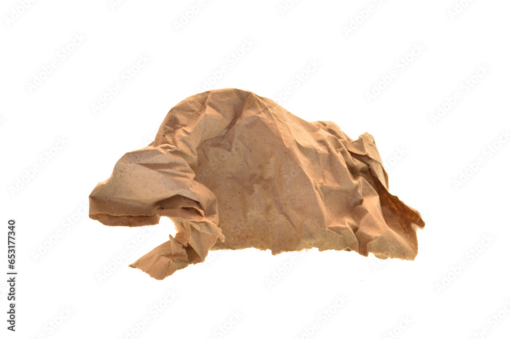 crumpled paper isolated on white background crumpled paper isolated on white background
