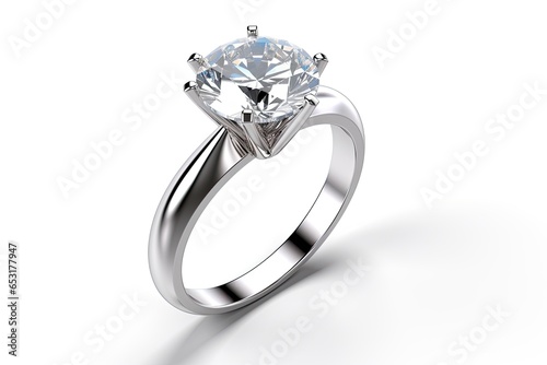 Diamond ring isolated on white background
