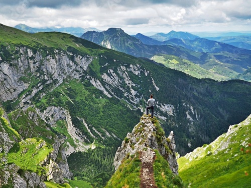 Fototapeta Naklejka Na Ścianę i Meble -  tatra mountains, poland, man and the mountains, freedom,