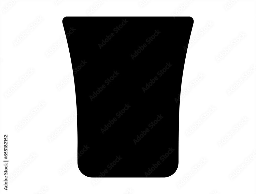 Shot glass silhouette vector art white background Shot glass silhouette vector art white background
