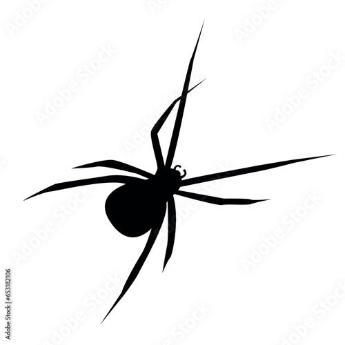 Vector cartoon image of a spider. Halloween and fun concept. Creepy elements for your design.
