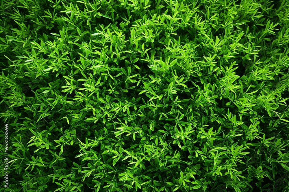 Verdant green grass from above, a soothing and natural sight Verdant green grass from above, a soothing and natural sight