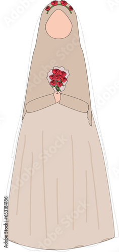 Faceless Muslim Bride 