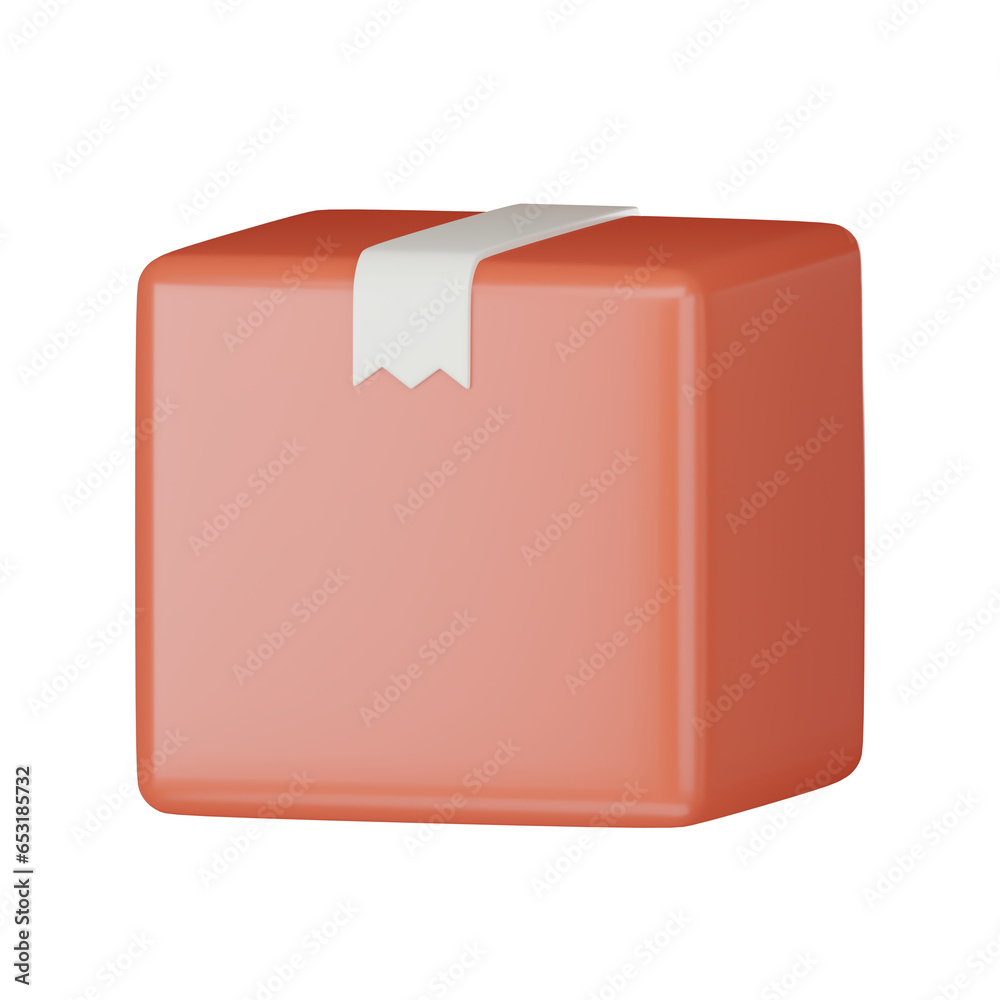 Cardboard Box icon 3d render illustration. Cardboard Box icon 3d render illustration.