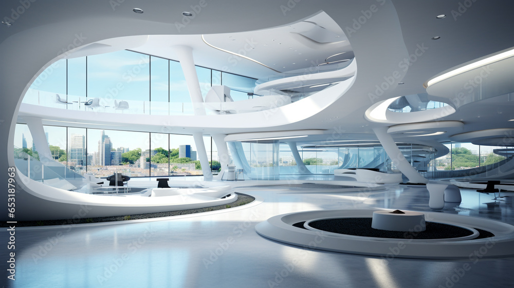 Obraz premium Decorative design luxury modern curve building
