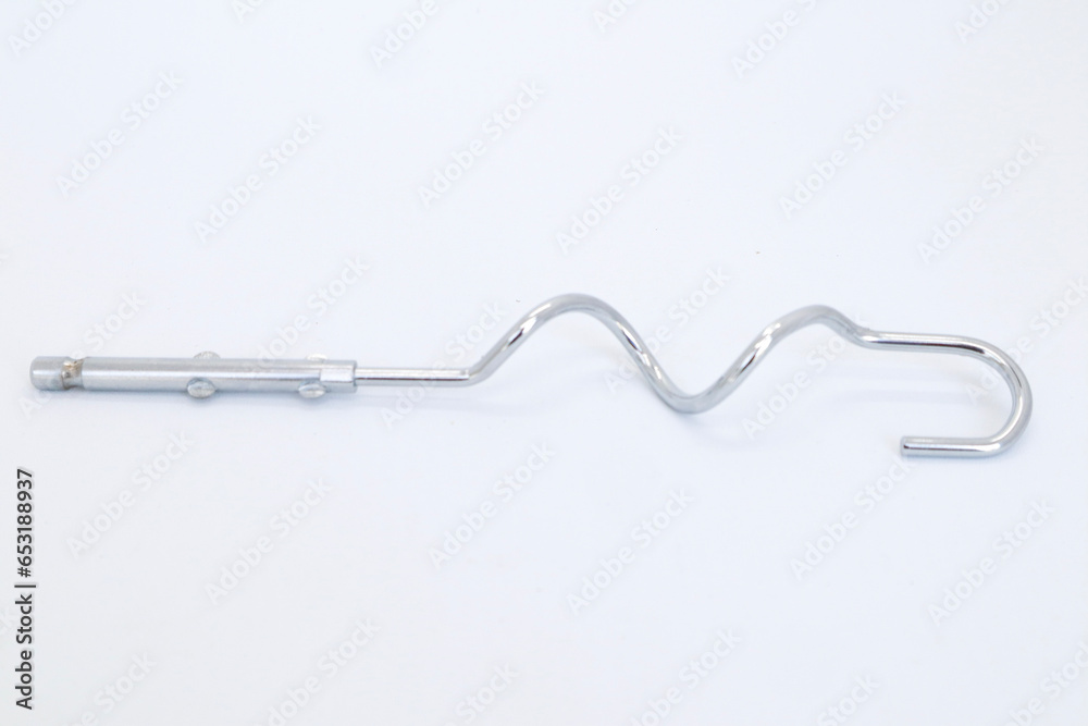 Obraz premium A stirrer or whisk is a cooking tool that functions to mix dough ingredients perfectly, isolated on white