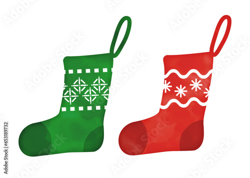 クリスマスのニット靴下