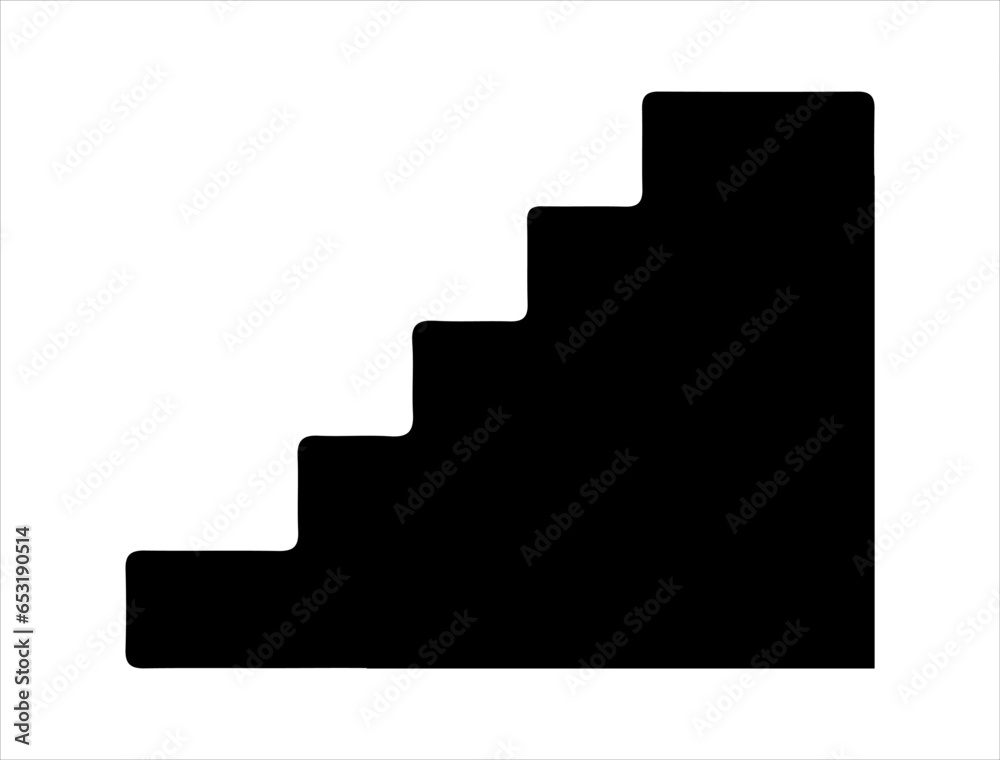 Steps silhouette vector art Steps silhouette vector art