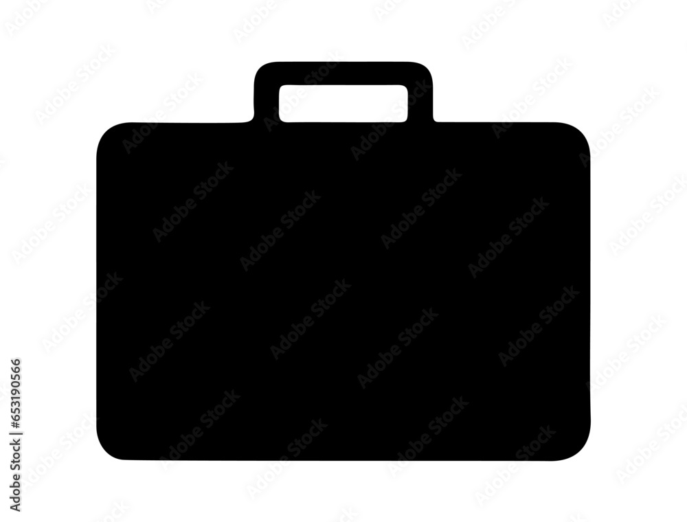 Suitcase silhouette vector art white background Suitcase silhouette vector art white background