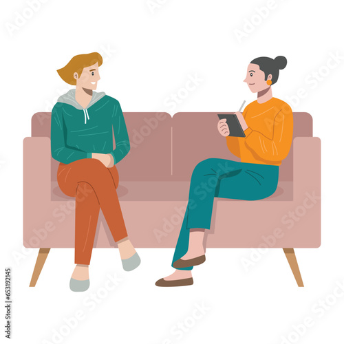 Mental Health Consulting Illustration