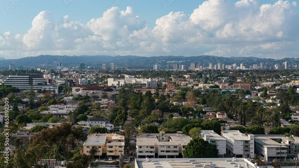 Los Angeles Century City and Westwood 50mm from Culver City Time Lapse California USA Los Angeles Century City and Westwood 50mm from Culver City Time Lapse California USA