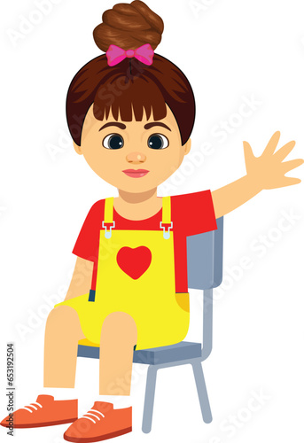 girl sitting on chair