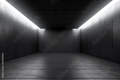 Wallpaper Mural Empty room and copy space. Loft interior design. Generative AI Torontodigital.ca